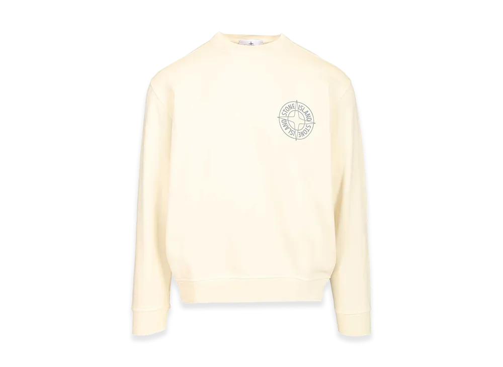 Stone Island Cotton Sweatshirt With Print "White"