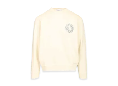 Stone Island Cotton Sweatshirt With Print "White"
