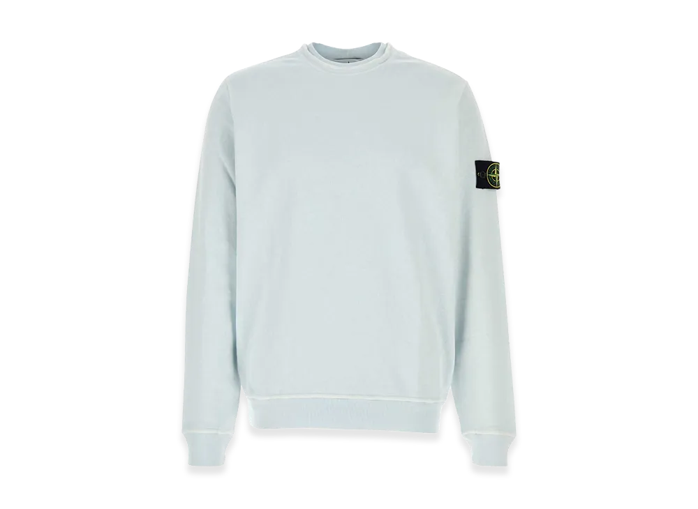 Stone Island Sweatshirt In Malfile Cotton "LightBlue"