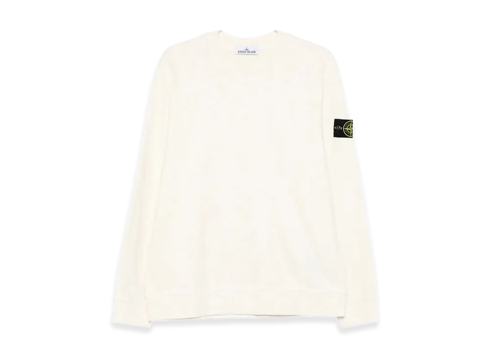 Stone Island Vanise Brushed Heavy Cotton Jersey Sweatshirt "White"