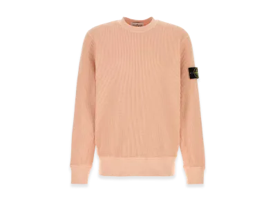 Stone Island Salmon Cotton Sweatshirt "Pink"