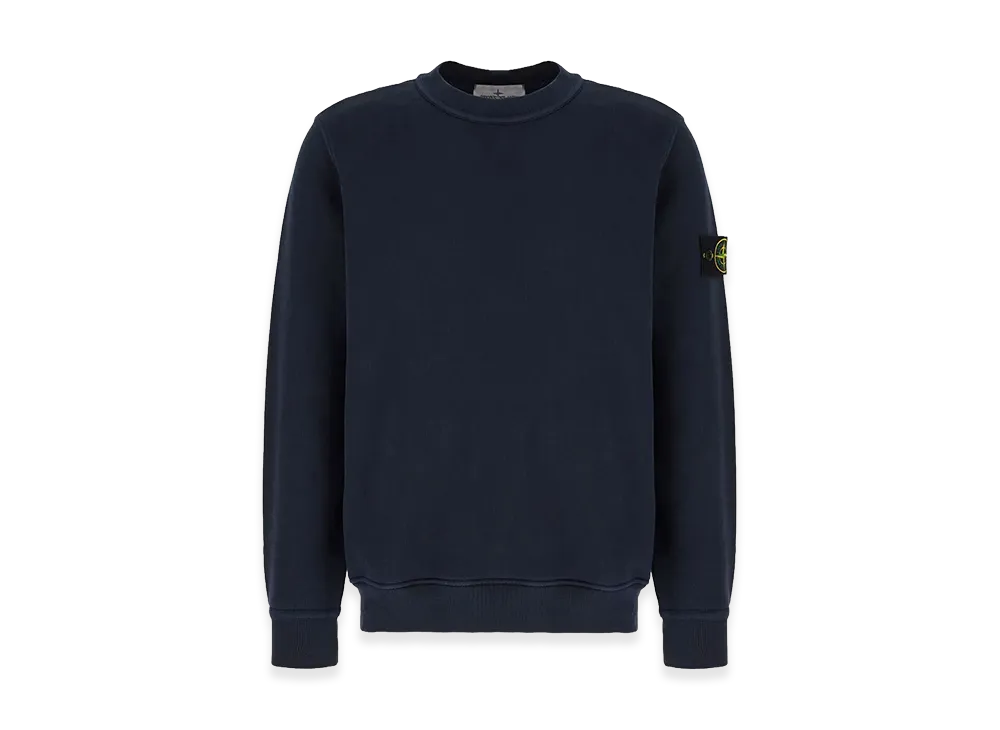 Stone Island Regular Fit Medium-Weight Cotton Crewneck Sweatshirt With Raglan Sleeves "Blue"
