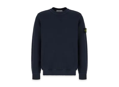 Stone Island Regular Fit Medium-Weight Cotton Crewneck Sweatshirt With Raglan Sleeves "Blue"