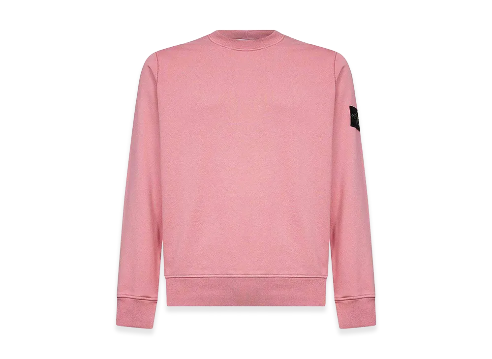 Stone Island Regular Fit Medium-Weight Cotton Crewneck Sweatshirt With Raglan Sleeves "Violet"