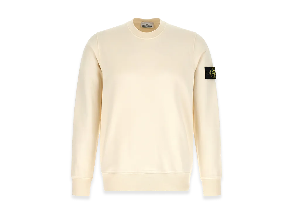 Stone Island Regular Fit Medium-Weight Cotton Crewneck Sweatshirt With Raglan Sleeves "White"