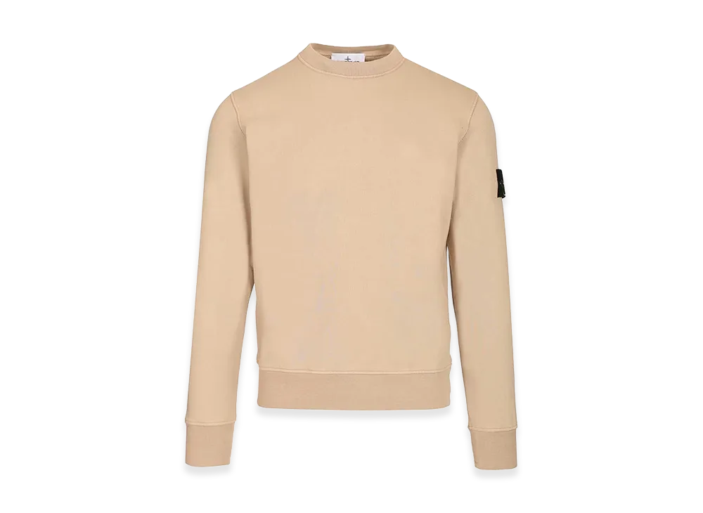 Stone Island Regular Fit Medium-Weight Cotton Crewneck Sweatshirt With Raglan Sleeves "Beige"