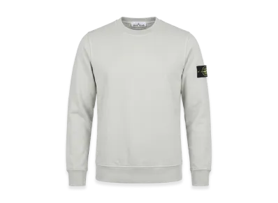 Stone Island Regular Fit Medium-Weight Cotton Crewneck Sweatshirt With Raglan Sleeves "Light Grey"