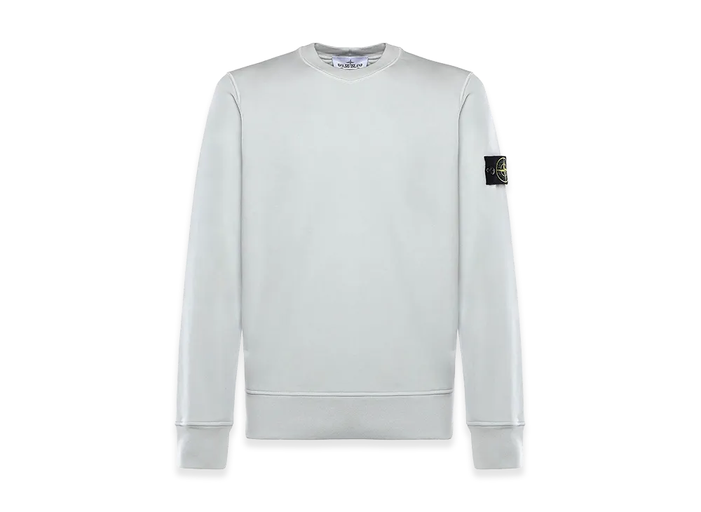 Stone Island Regular Fit Medium-Weight Cotton Crewneck Sweatshirt With Raglan Sleeves "LightBlue"