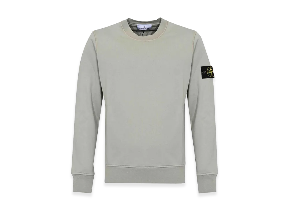 Stone Island Regular Fit Medium-Weight Cotton Crewneck Sweatshirt With Raglan Sleeves "Green"