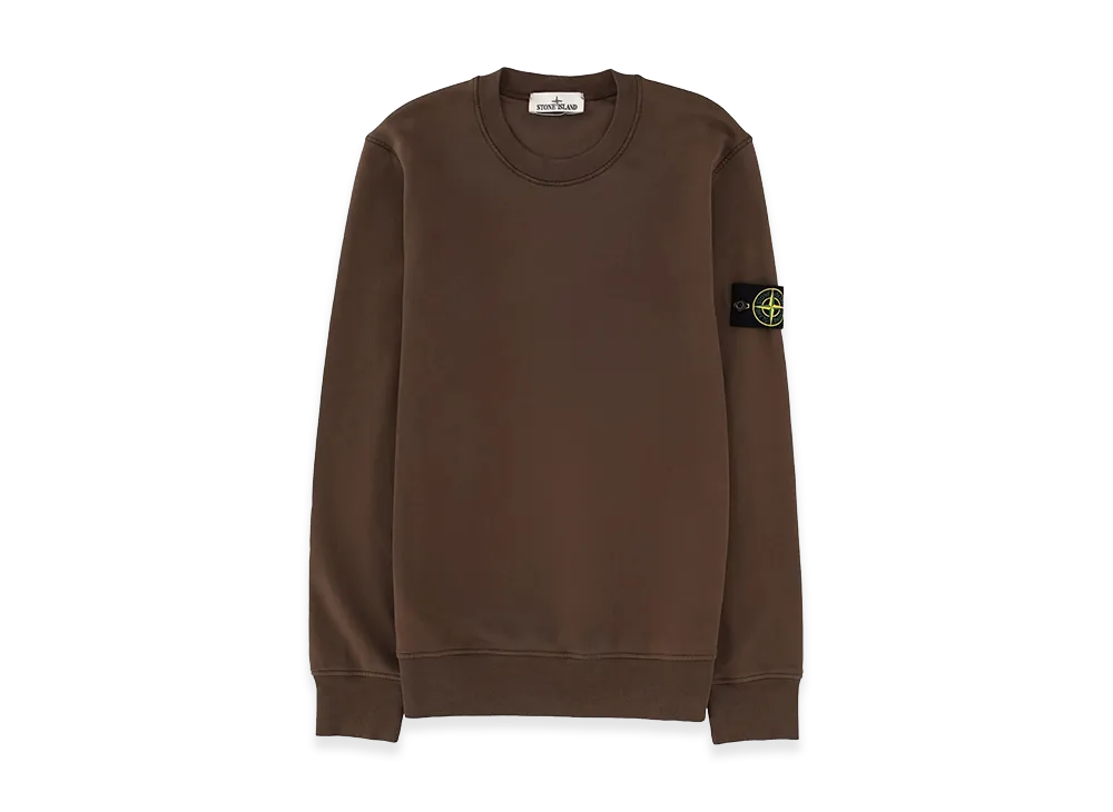 Stone Island Regular Fit Medium-Weight Cotton Crewneck Sweatshirt With Raglan Sleeves "Brown"