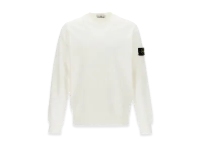 Stone Island Regular Fit Medium-Weight Cotton Crewneck Sweatshirt With Raglan Sleeves "White"