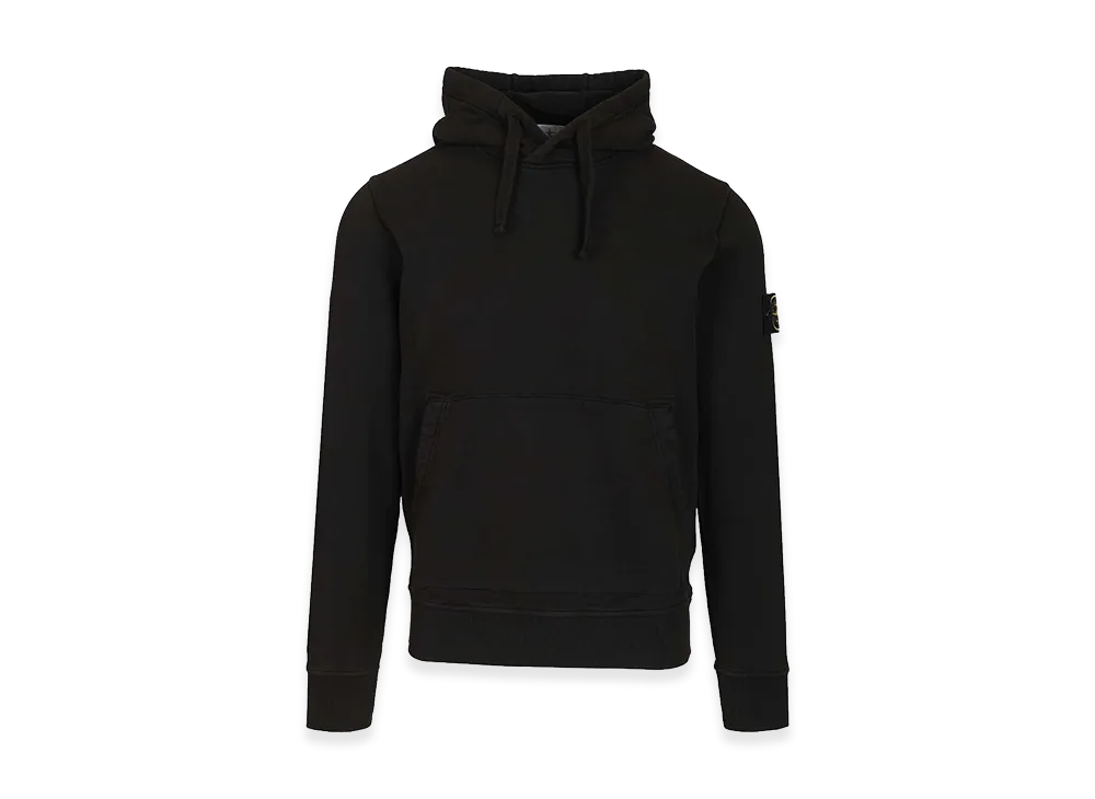 Stone Island Hoodie In Cotton With Patch Logo "Black"