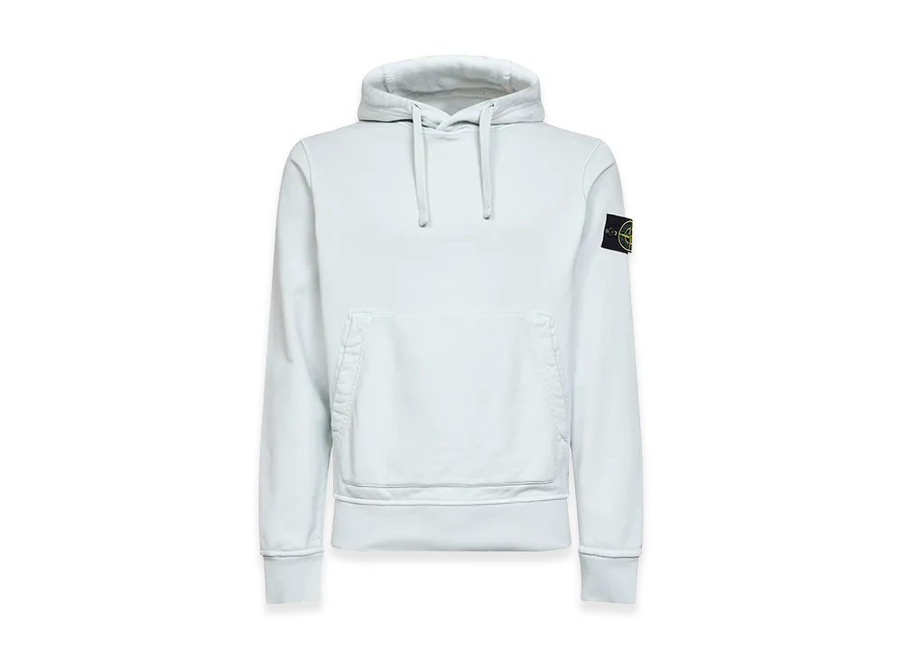 Stone Island Hoodie In Cotton With Patch Logo "LightBlue"