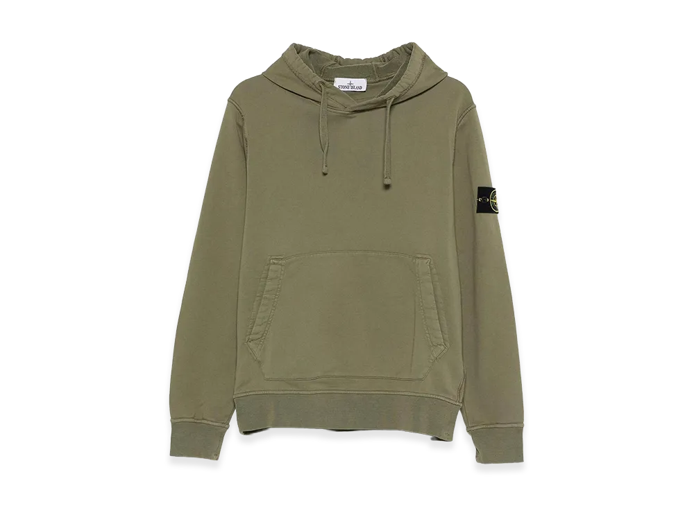Stone Island Hoodie In Cotton With Patch Logo "Green"