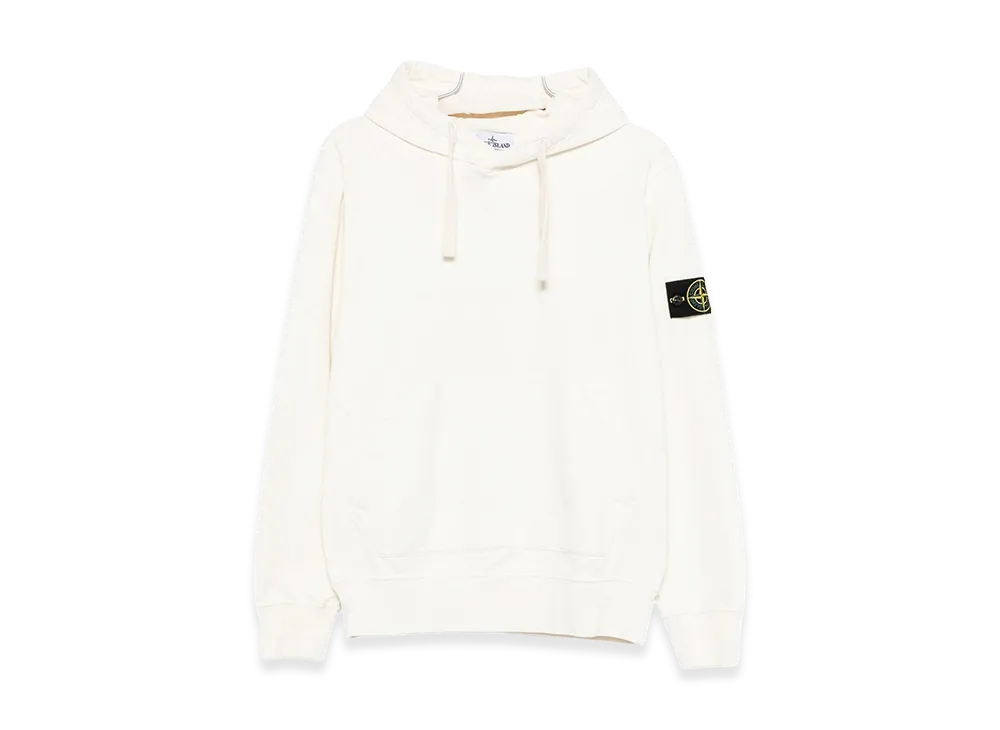 Stone Island Hoodie In Cotton With Patch Logo "White"