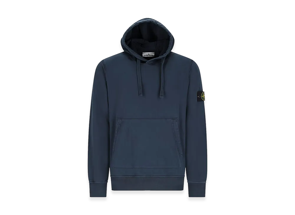 Stone Island Hoodie In Cotton With Patch Logo "Blue"
