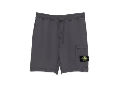 Stone Island Organic Cotton Fleece Bermuda Shorts "Grey"