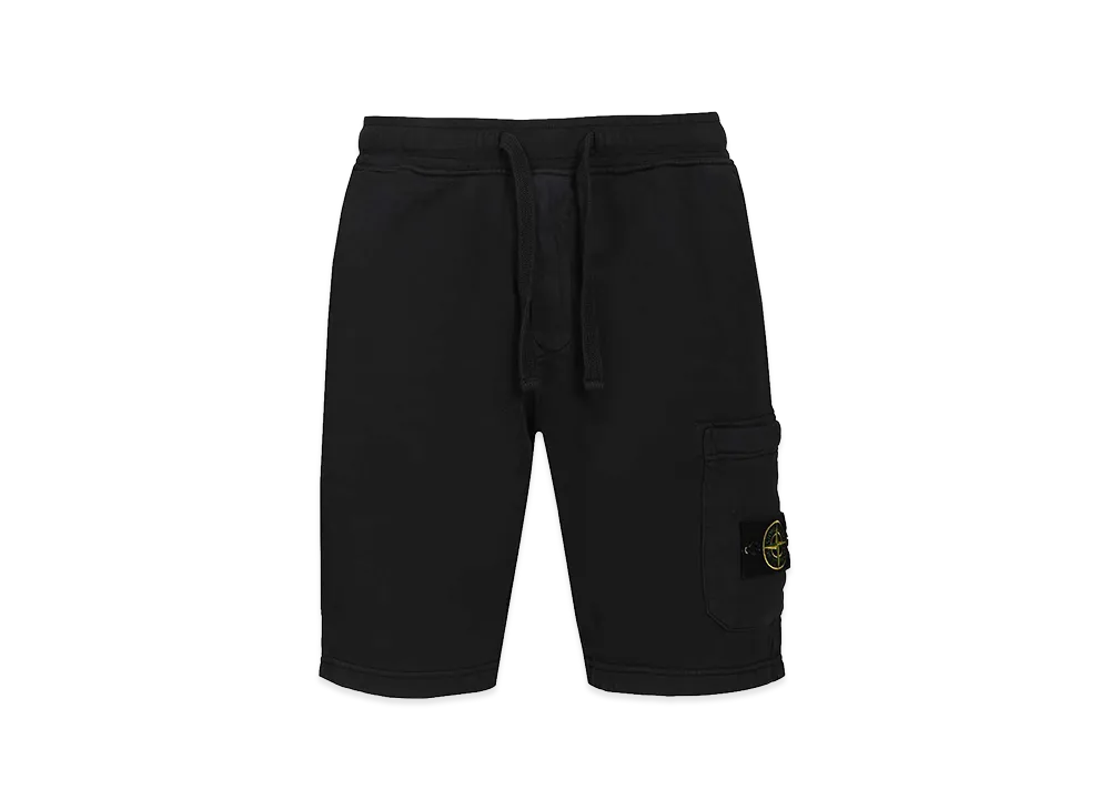 Stone Island Organic Cotton Fleece Bermuda Shorts "Blue"