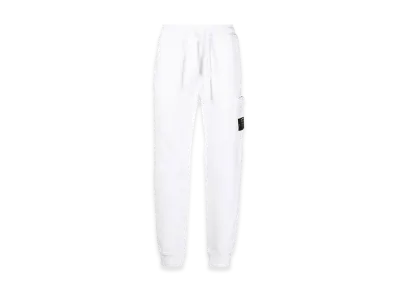 Stone Island Navy Blue Cotton Joggers "White"