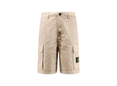 Stone Island Nylon Panama Loose Fit Cargo Bermudas "Beige"