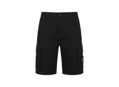 Stone Island Logo Patch Pocket Cargo Shorts "Black"