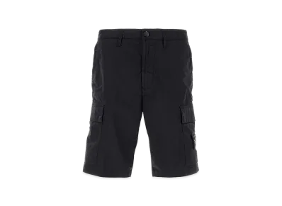 Stone Island Midnight Blue Stretch Cotton Bermuda Shorts "Blue"