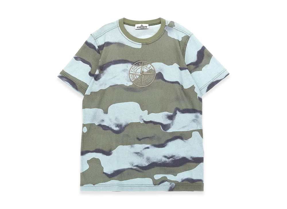 Stone Island Kids Logo Embroidery T-Shirt "Light Blue"