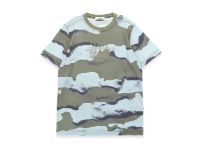 Stone Island Kids Logo Embroidery T-Shirt "Light Blue"