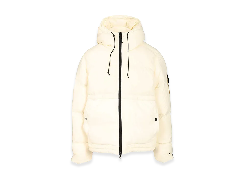 Stone Island Down Parka In 6.6 Cordura Ripstop Nylon "White"