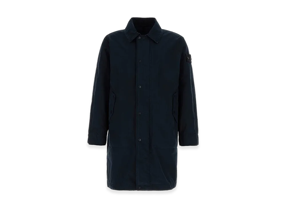 Stone Island Polyester Blend Trench Coat "Midnight Blue"