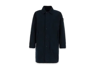 Stone Island Polyester Blend Trench Coat "Midnight Blue"