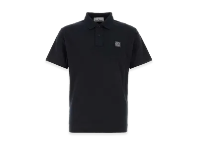 Stone Island Cotton Polo Shirt "Midnight Blue"