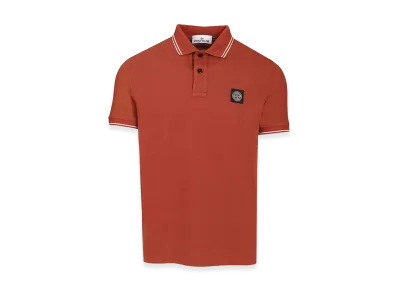 Stone Island Organic Cotton Polo Shirt "Red"