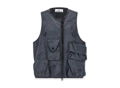 Stone Island Camouflage Sleeveless Jacket "Blue"