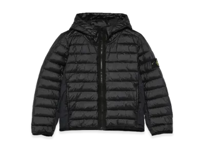 Stone Island Kids Hooded Down Jacket "Black"