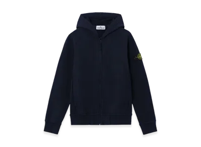 Stone Island Kids Logo Badge Hoodie "Blue"