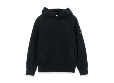 Stone Island Kids Logo Badge Hoodie "Black"
