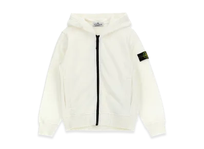 Stone Island Kids Logo Badge Hoodie "White"