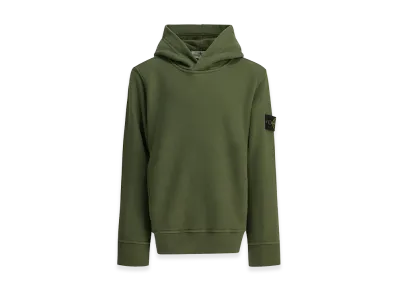 Stone Island Kids badge Logo Hoodie "Green"