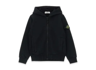 Stone Island Kids Logo Badge Hoodie "Black"