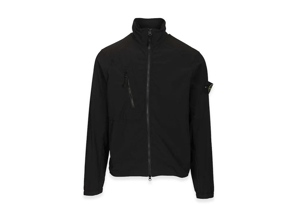 Stone Island Stretch Nylon Tech Fleece Overshirt "Black"