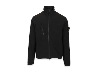 Stone Island Stretch Nylon Tech Fleece Overshirt "Black"