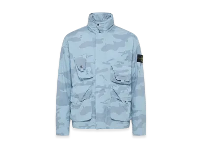 Stone Island Nylon Blouson Camouflage Full Zip Jacket "Blue"
