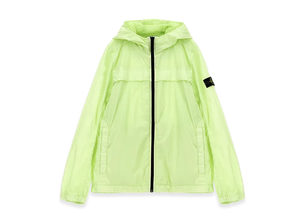 Stone Island Kids Logo Badge Hooded Jacket "Green"