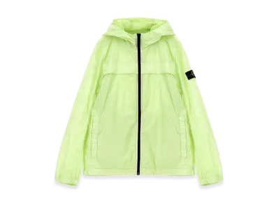 Stone Island Kids Logo Badge Hooded Jacket "Green"