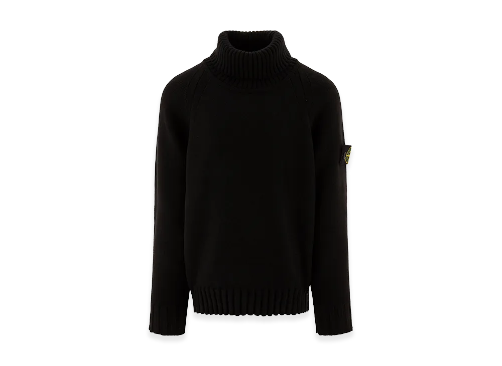 Stone Island Kids "Compass" Turtleneck Sweater "Black"
