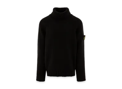 Stone Island Kids "Compass" Turtleneck Sweater "Black"