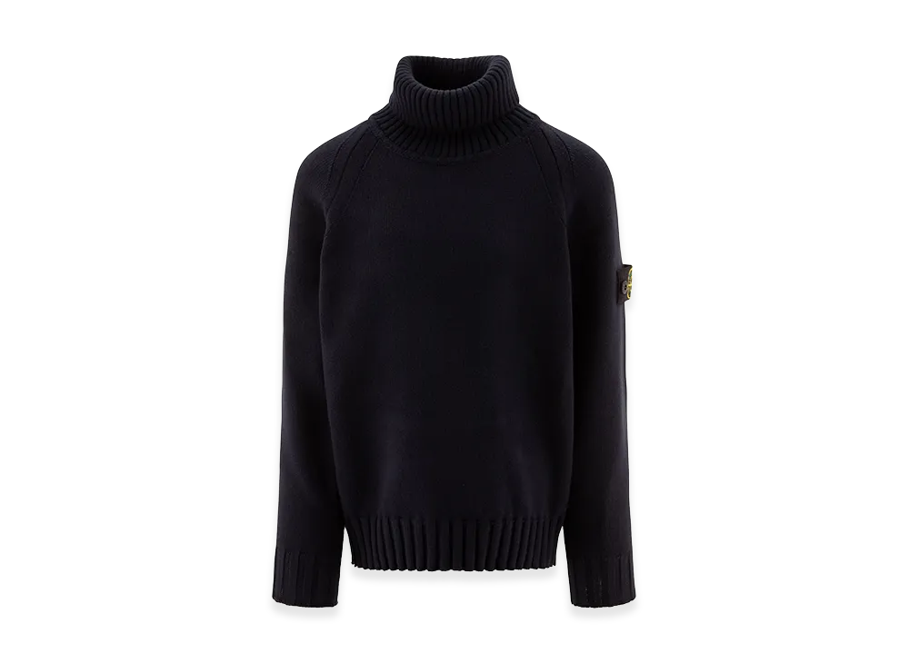 Stone Island Kids "Compass" Turtleneck Sweater "Blue"