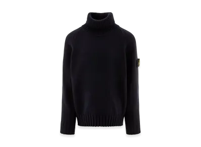 Stone Island Kids "Compass" Turtleneck Sweater "Blue"