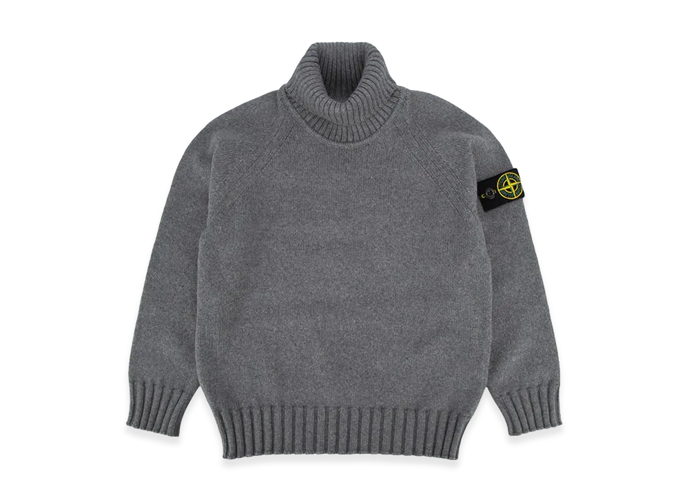 Stone Island Kids "Compass" Turtleneck Sweater "Gray"